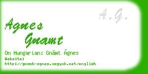 agnes gnamt business card