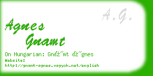 agnes gnamt business card